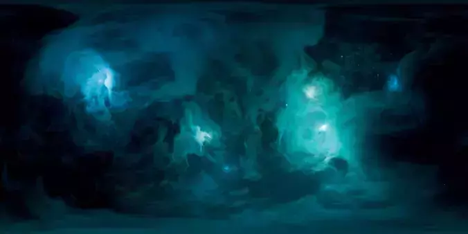 Eclipse of Tides Nebula HDRI 12k 360 equirectangular