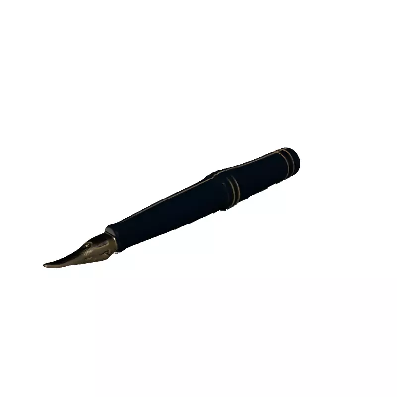 Realistic Fountain Pen 3D Model Low-poly 3D model_2