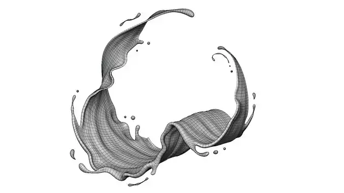 Chocolate Liquid Splash 001 3D model 6