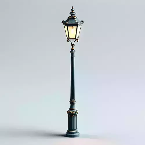 Ornate Victorian Street Lamp 3D Model Low-poly 3D model