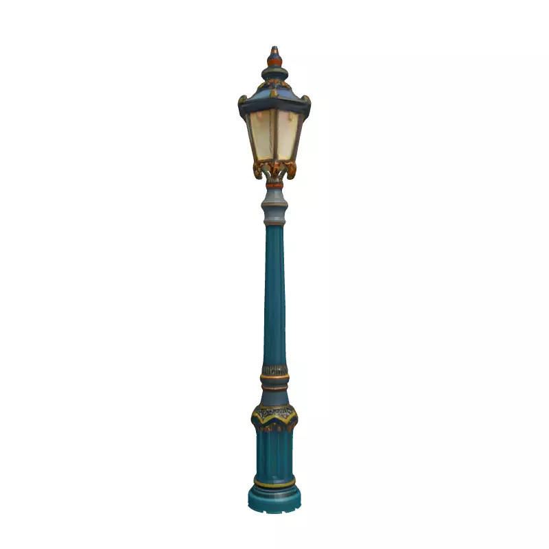 Ornate Victorian Street Lamp 3D Model Low-poly 3D model_4