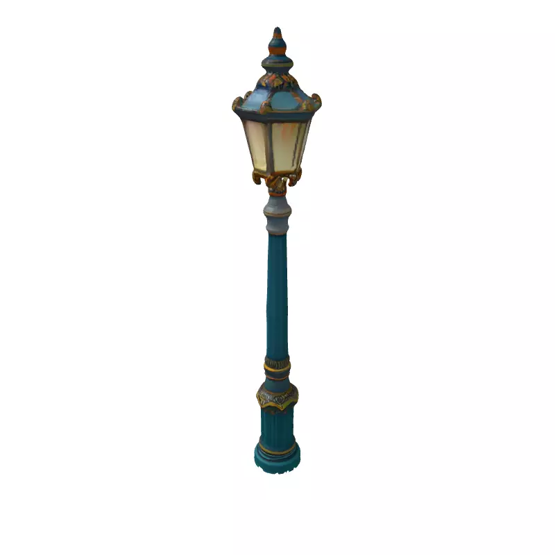 Ornate Victorian Street Lamp 3D Model Low-poly 3D model_5