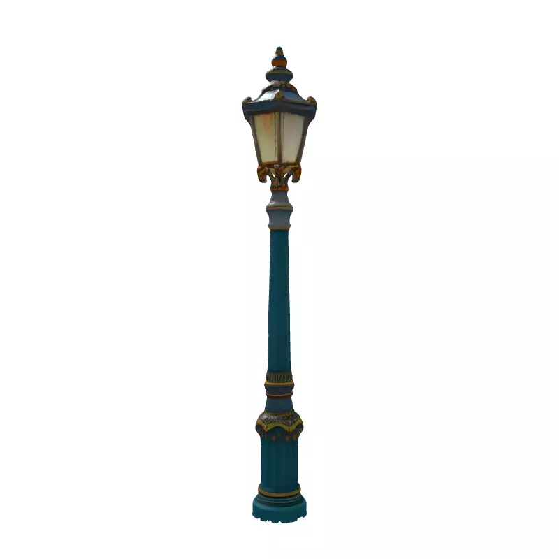 Ornate Victorian Street Lamp 3D Model Low-poly 3D model_7
