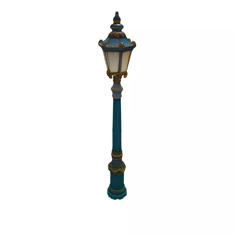 Ornate Victorian Street Lamp 3D Model Low-poly 3D model_6