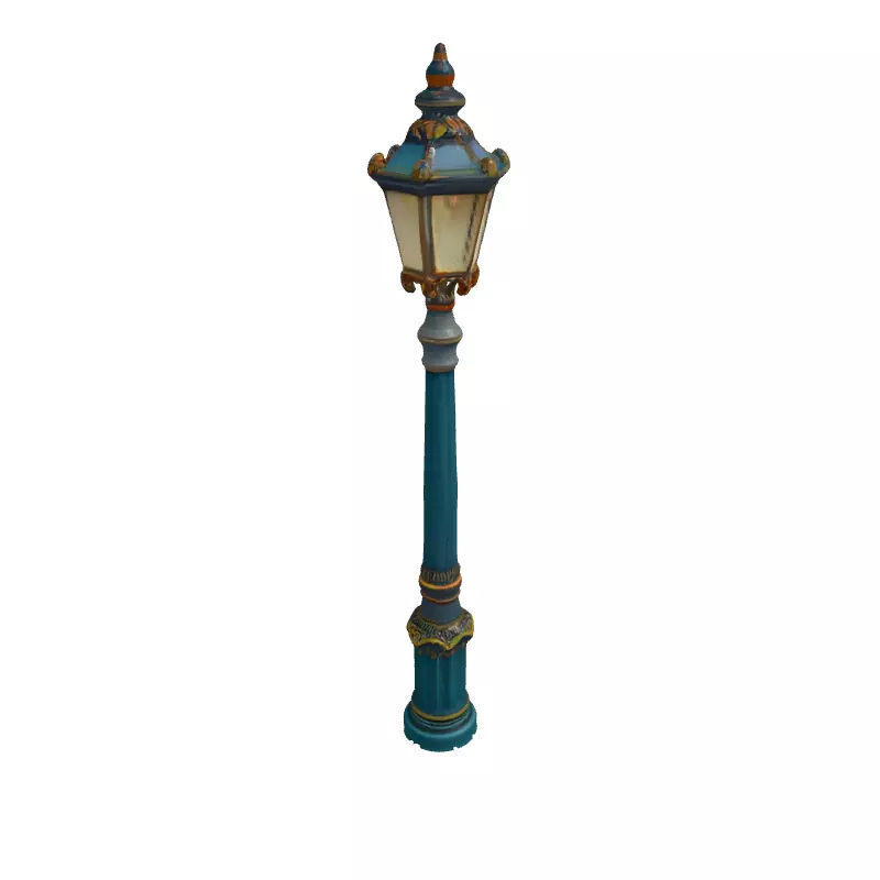 Ornate Victorian Street Lamp 3D Model Low-poly 3D model_3