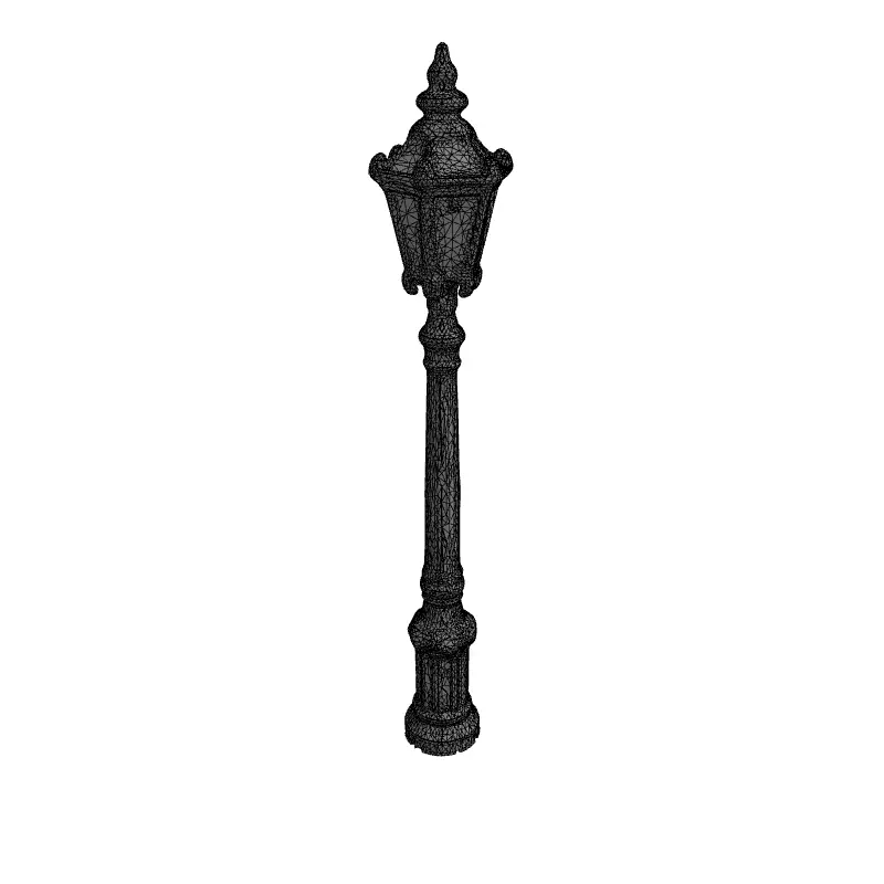 Ornate Victorian Street Lamp 3D Model Low-poly 3D model_1
