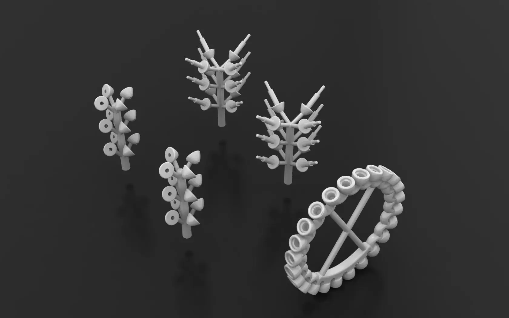 Clash de Cartier ring  With the stones 3d print model 3D print model_10