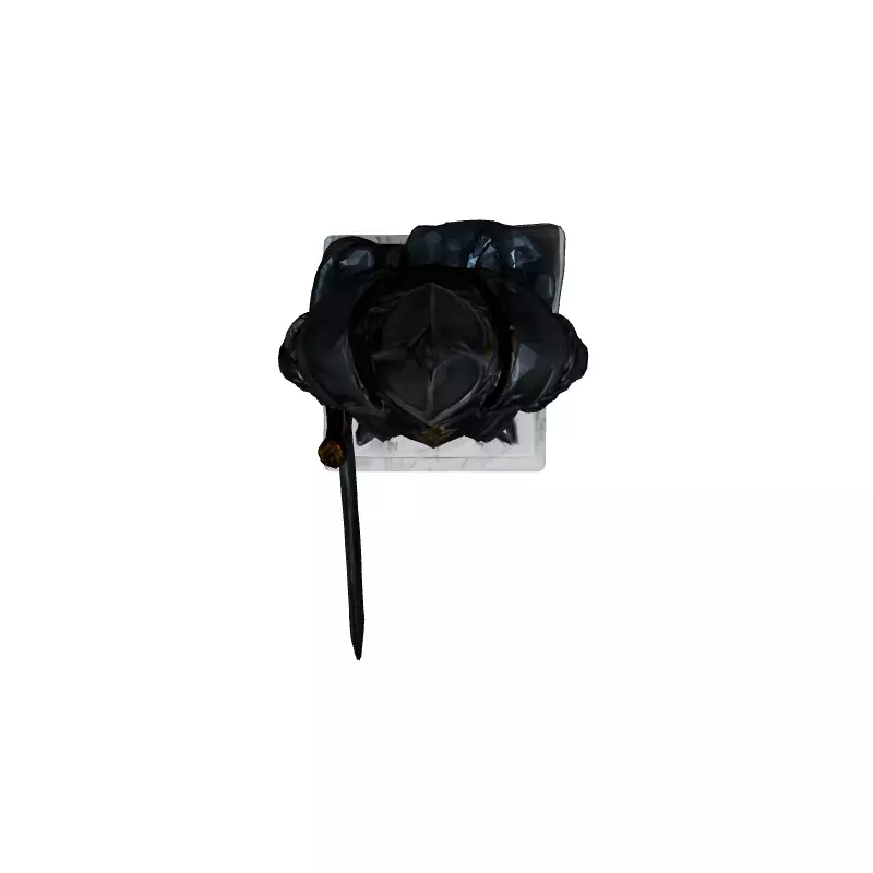 Medieval Knight Statue with Sword Low-poly 3D model_8