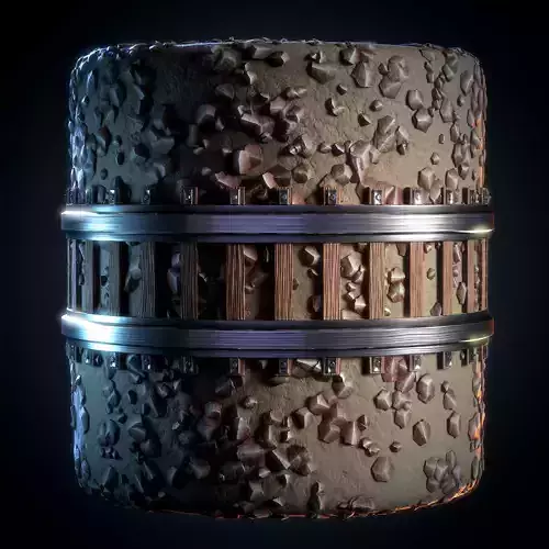 Train Tracks Stylized - VOL 01 - SBsar - Maps 3D model