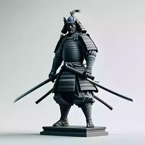 Highly Detailed Samurai Warrior Model Low-poly 3D model