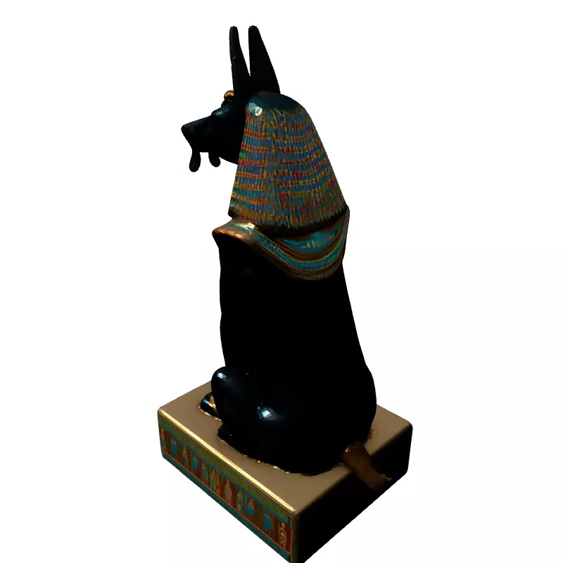 Realistic Anubis Statue 3D Model Low-poly 3D model_5