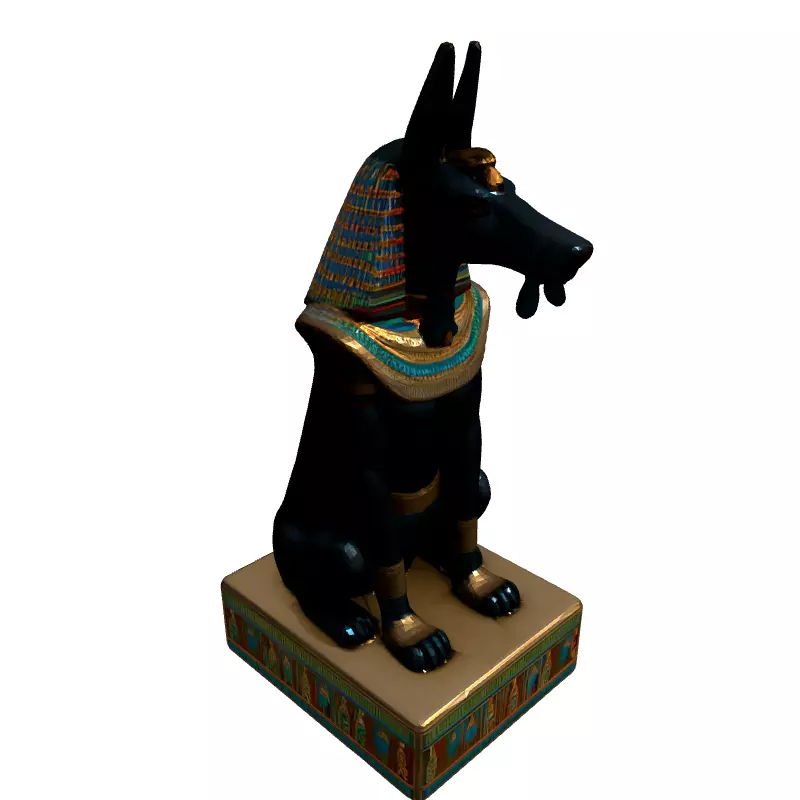 Realistic Anubis Statue 3D Model Low-poly 3D model_3