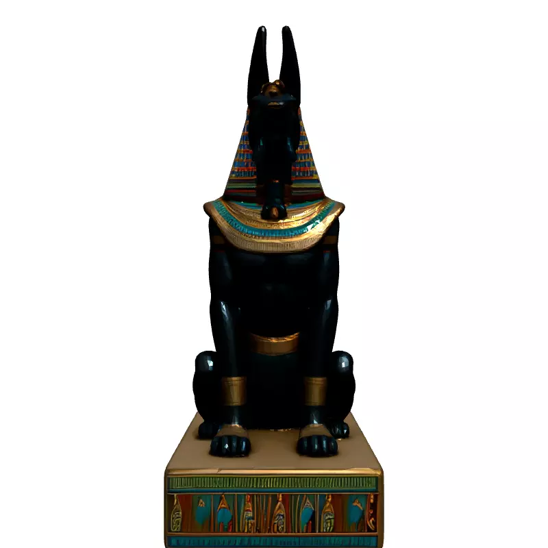 Realistic Anubis Statue 3D Model Low-poly 3D model_4