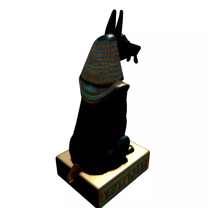 Realistic Anubis Statue 3D Model Low-poly 3D model_6