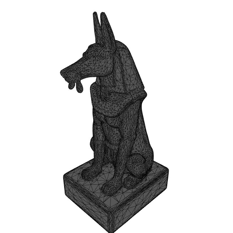 Realistic Anubis Statue 3D Model Low-poly 3D model_9