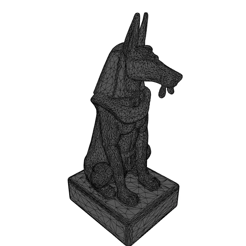 Realistic Anubis Statue 3D Model Low-poly 3D model_1