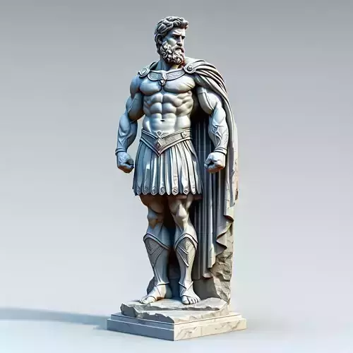 Highly Detailed Greek God Statue