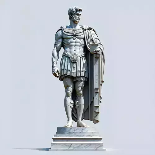 Realistic Roman Emperor Statue 3D Model Low-poly 3D model Realistic Roman Emperor Statue 3D Model Low-poly 3D model