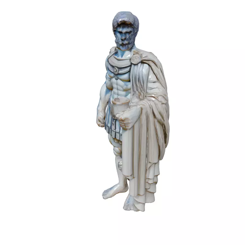 Realistic Roman Emperor Statue 3D Model Low-poly 3D model_2