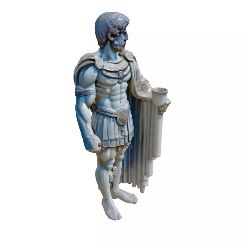 Realistic Roman Emperor Statue 3D Model Low-poly 3D model_3