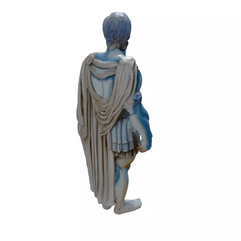 Realistic Roman Emperor Statue 3D Model Low-poly 3D model_6