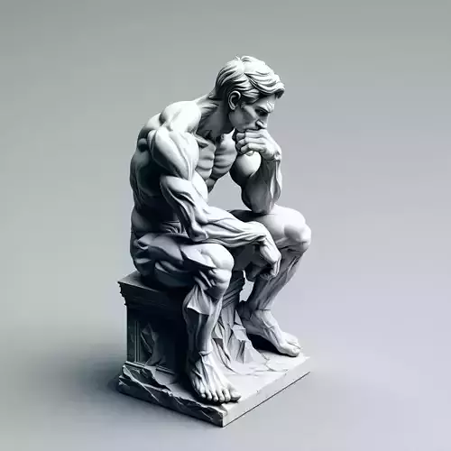 The Thinker Statue 3D Model