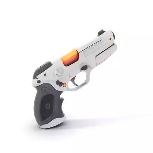 Futuristic White Pistol model pack