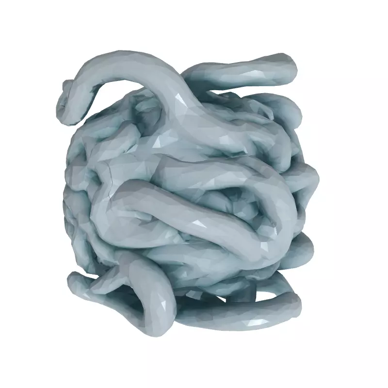 Medusa Bust Ancient Greek Mythology Statue Low-poly 3D model_8