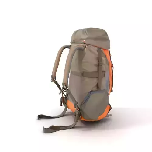 Orange Hiking Backpack model pack