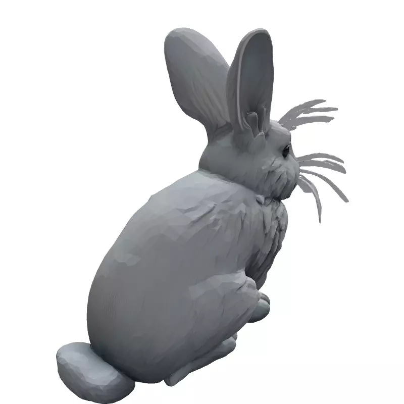 Stylized Realistic Rabbit 3D Model Low-poly 3D model_6