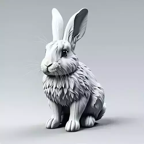 Stylized Realistic Rabbit 3D Model Low-poly 3D model Stylized Realistic Rabbit 3D Model Low-poly 3D model
