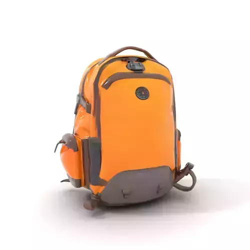 Bright Orange Backpack model pack