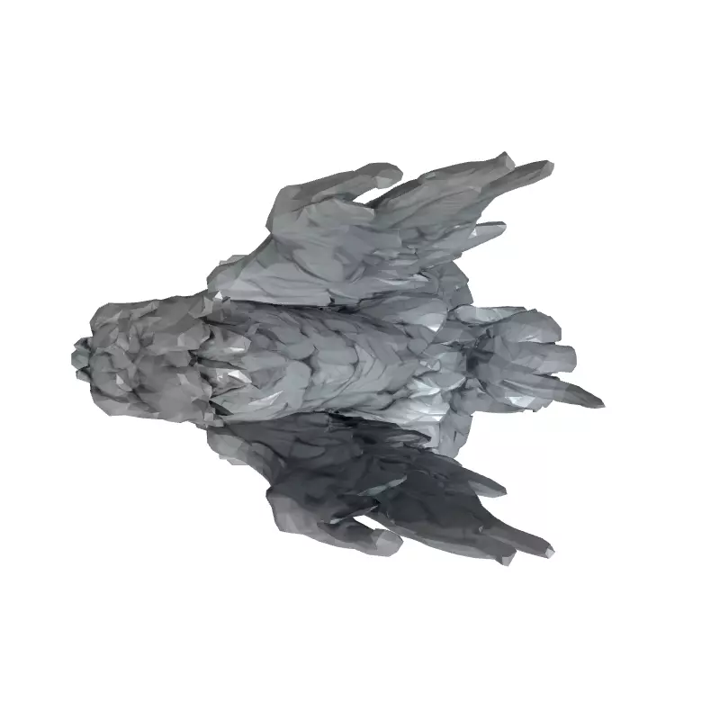 Majestic Griffin Statue HighPoly Sculpt Low-poly 3D model_8