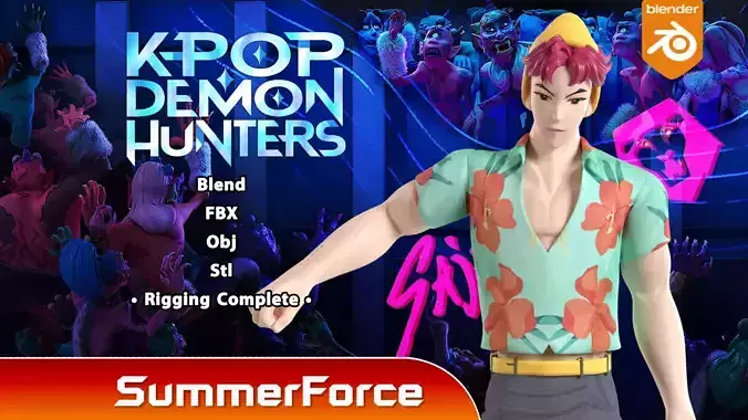 Abby Saja - KPop Demon Hunters 3D model