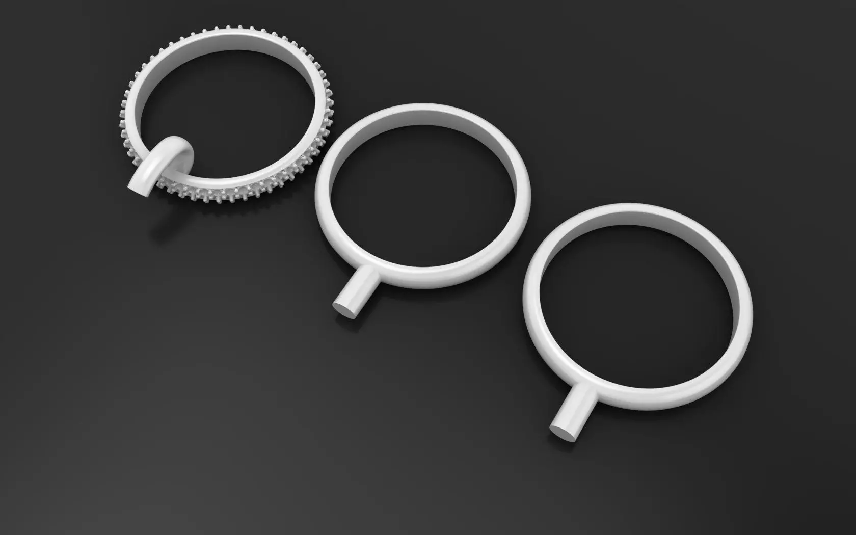 CARTIER TRINITY RING WITH THE STONES 3D PRINT MODEL 3D print model_14