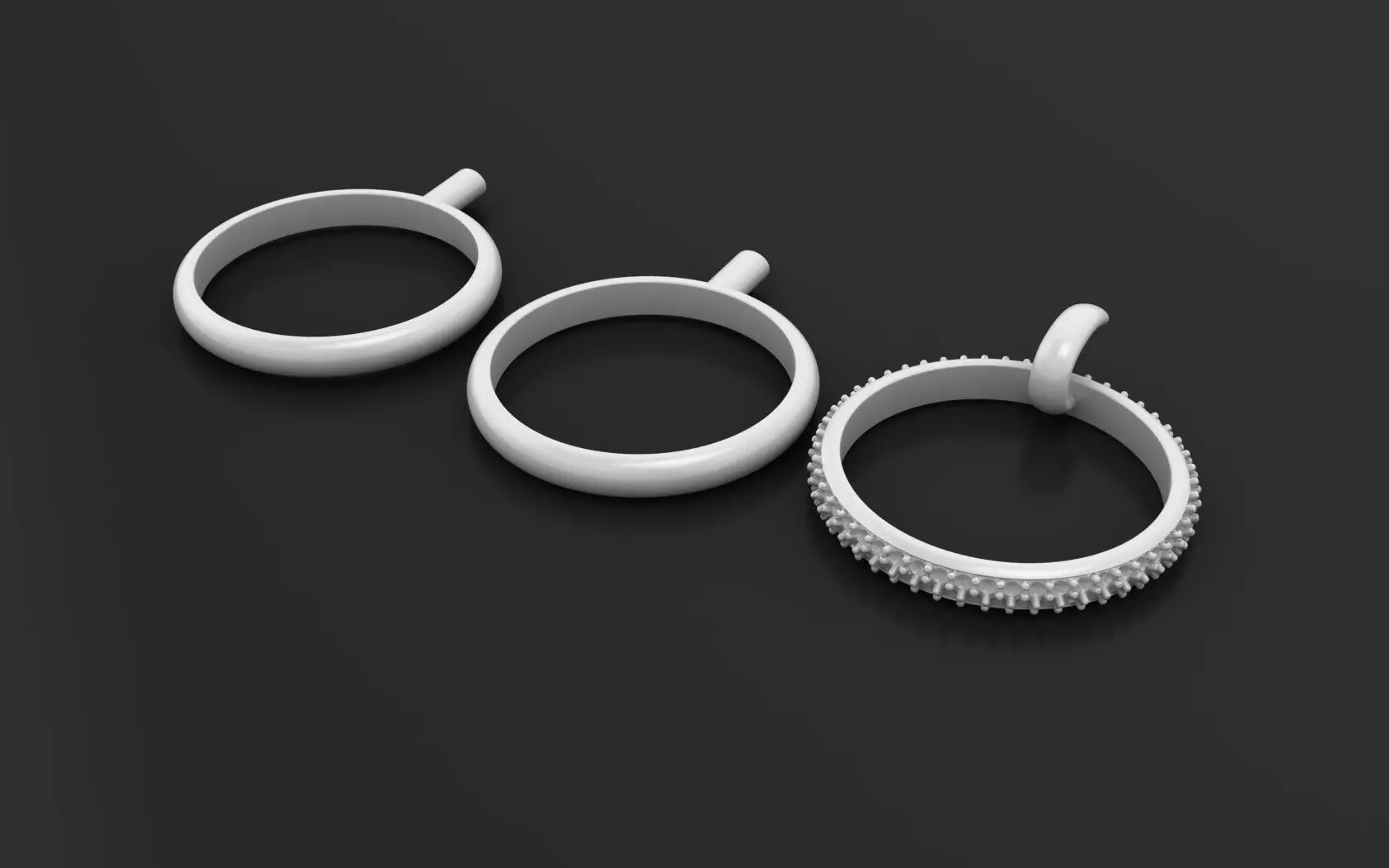 CARTIER TRINITY RING WITH THE STONES 3D PRINT MODEL 3D print model_4