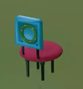 Elegant chair with a wool seat