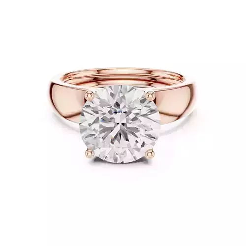 Solitaire Round Cut Diamond Engagement Woman Ring 3DM STL Video