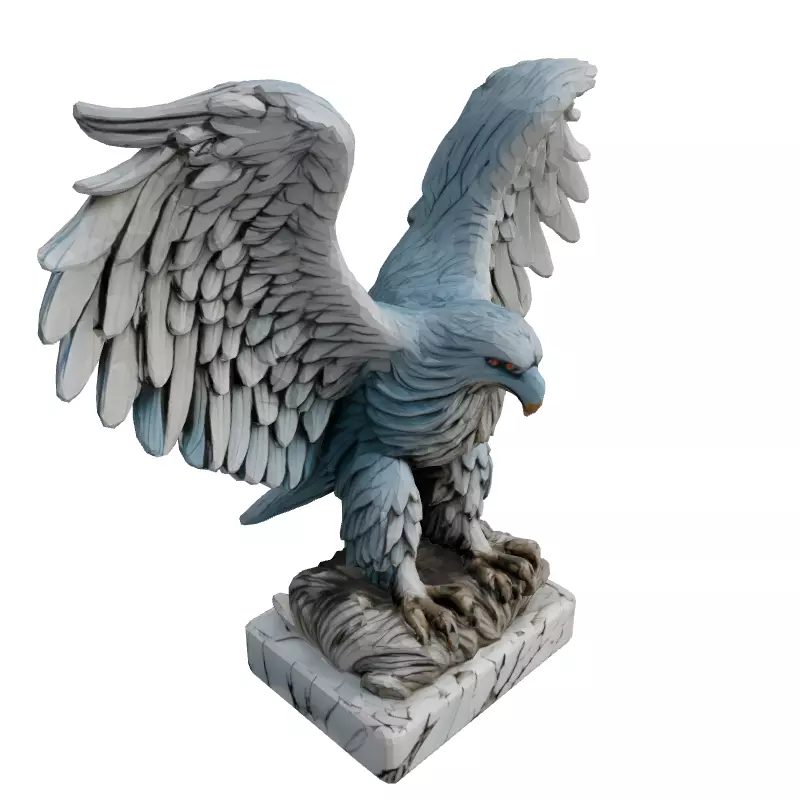 Majestic Eagle Statue 3D Model Low-poly 3D model_3