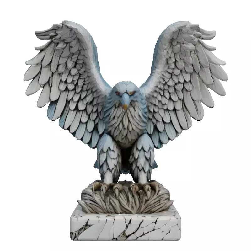 Majestic Eagle Statue 3D Model Low-poly 3D model_4