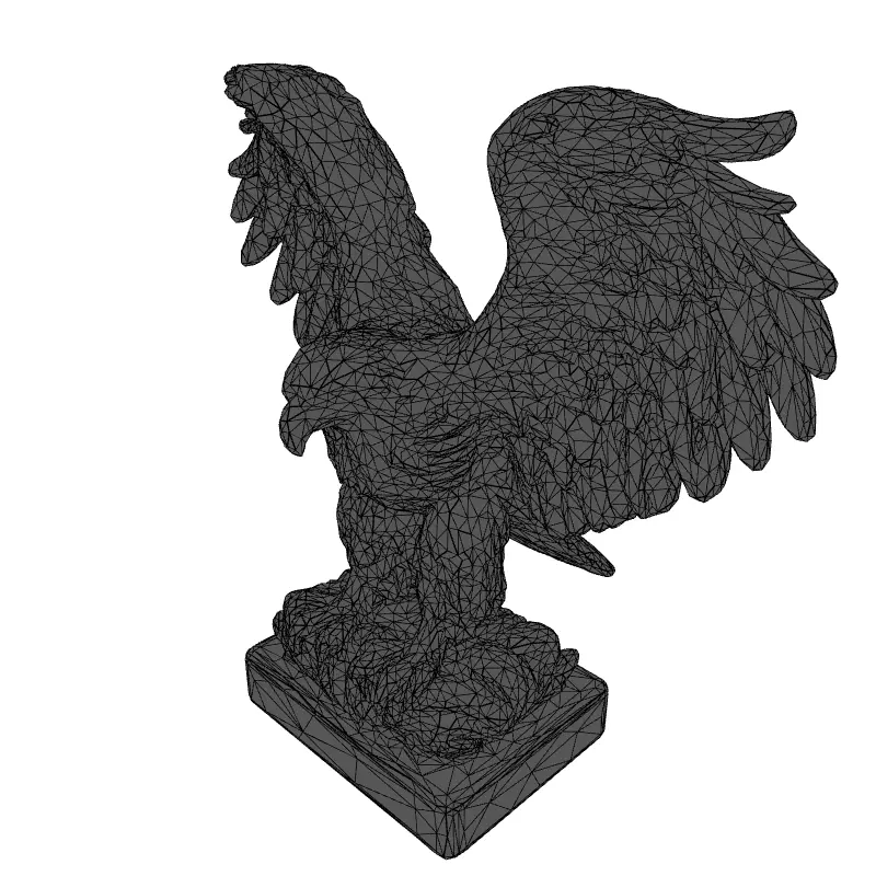Majestic Eagle Statue 3D Model Low-poly 3D model_9