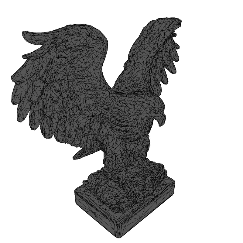 Majestic Eagle Statue 3D Model Low-poly 3D model_1