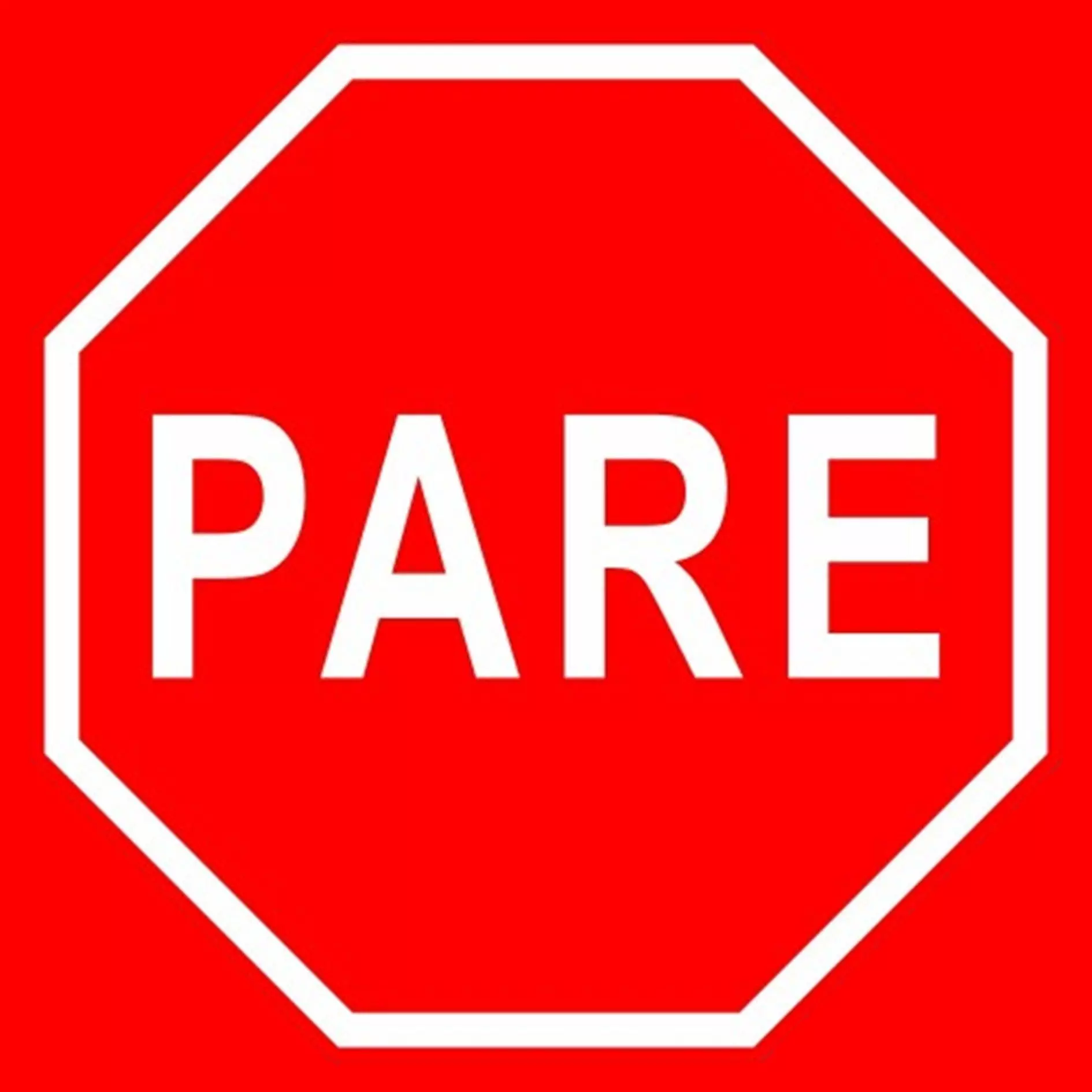 Brazilian Traffic Sign - R-1 PARE 3D model_9