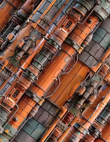 Sci-fi Pipe Low-poly 3D model Sci-fi Pipe Low-poly 3D model