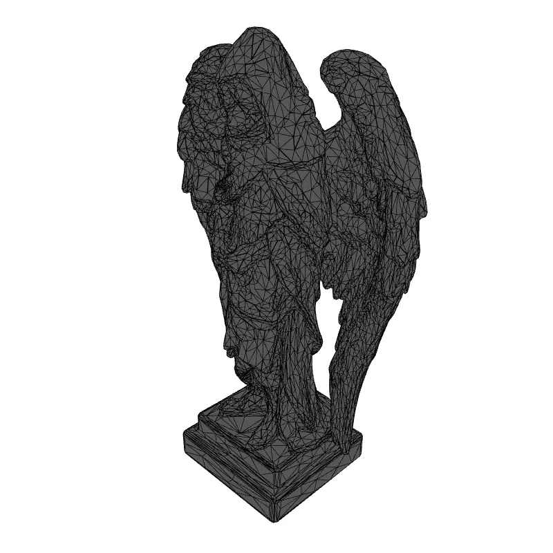 LowPoly Angel Statue 3D Model Low-poly 3D model_9