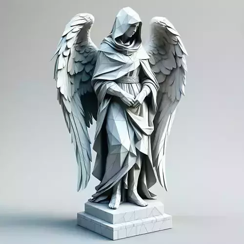 LowPoly Angel Statue 3D Model Low-poly 3D model LowPoly Angel Statue 3D Model Low-poly 3D model