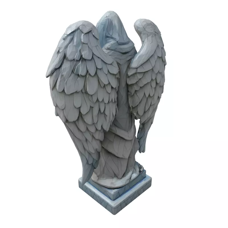 LowPoly Angel Statue 3D Model Low-poly 3D model_5