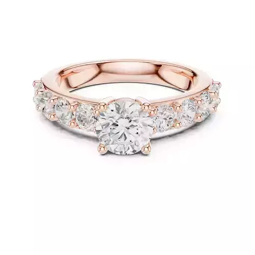 6 20 mm Round Cut Diamond Engagement Wedding Ring 3DM STL Video