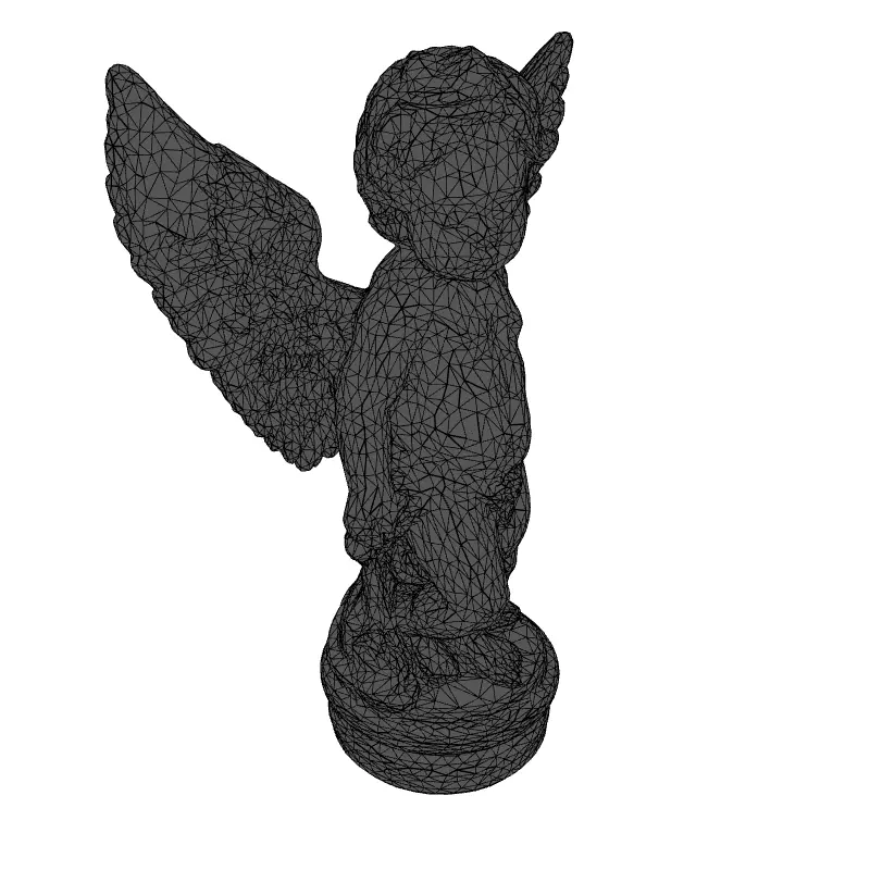 Cherubic Angel Statue 3D Model Low-poly 3D model_1