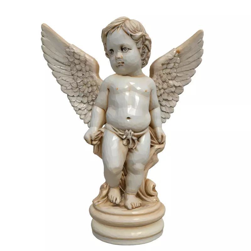 Cherubic Angel Statue 3D Model Low-poly 3D model_4